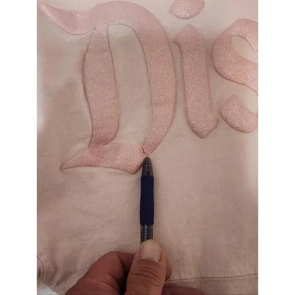 Disneyland Resort Sweatshirt Womens Small Pink Spirit Jersey Glitter Pullov - Picture 11 of 16